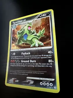 Pokemon TCG Tyranitar Holo Rare Card Mysterious Treasures 17/123 - Image 5