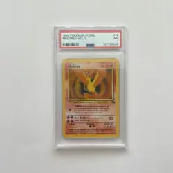 PSA 7 Moltres 1999 Fossil Holo #12 Non-Shadowless Pokemon Card WOTC NM - Image 1