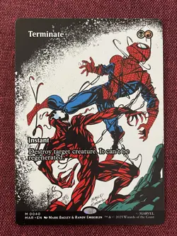 Terminate FULL ART NM/M MTG Spiderman Magic Card Marvel - Image 1