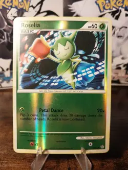 Pokemon - HGSS Unleashed - Roselia 61/95 Reverse Holo LP/NM Card - Image 1