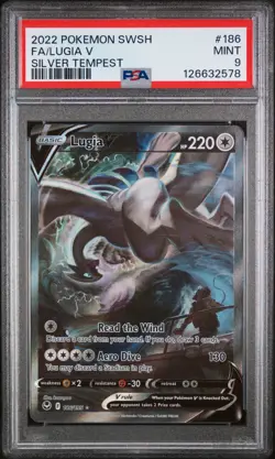 Pokemon Lugia V Full Art Silver Tempest #186 Graded Card PSA 9 - Image 1