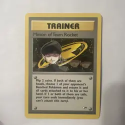 Uncommon Minion of Team Rocket Pokemon Card, Gym Heroes Set 113/132 LP - Image 1