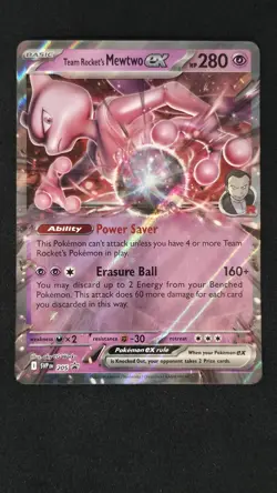 Team Rocket's Mewtwo ex 205 Sv: Scarlet & Violet Promo Cards Holo - Image 1