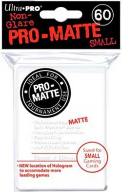 Ultra Pro Card Supplies Non-Glare Pro-Matte White Small Card Sleeves [60 Count] - Image 1