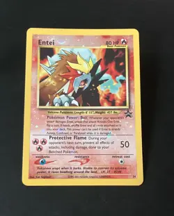 Entei Black Star Promo #34 Rare Reverse Holo Pokemon Card WotC NM/M - Image 2