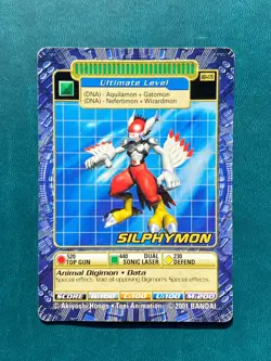 BO-176 Silphymon Digimon Card Digi-Battle Series 4 2001 Bandai HP - Image 1