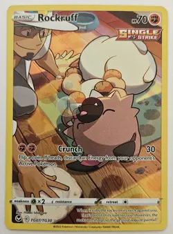 Rockruff TG07/TG30 Pokemon Silver Tempest Trainer Gallery Holo Card NM - Image 1