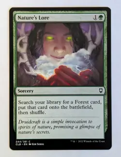 Nature's Lore Commander Legends: Battle for Baldur's Gate Regular, NM - MTG - Image 1