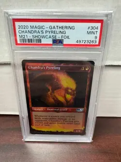 PSA 9 2020 MTG Core Set 2021 Chandra's Pyreling Foil - Image 1