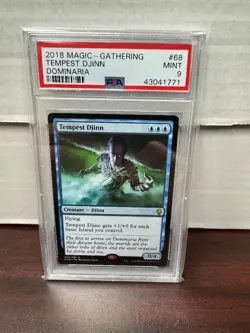 PSA 9 2018 MTG Dominaria Tempest Djinn - Image 1