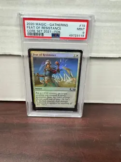 PSA 9 2020 MTG Core Set 2021 Feat of Resistance Foil - Image 1