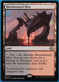 Bloodstained Mire Modern Horizons 3 NM Land Rare MTG CARD (ID# 503886) ABUGames - Image 1