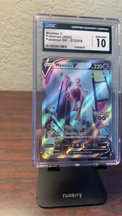 2022 Pokemon SWSH Pokemon GO Mewtwo V Alt Art CGC 10 #072/078 Gem Mint - Image 2