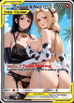 Tsunade And Nico Non Holographic Trainer Sexy Story Anime Waifu Adult Card - Image 1