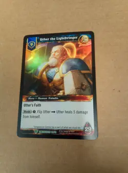 * Warcraft TCG Time Walkers Single Card Uther the Lightbringer - Image 1