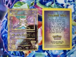 2000 Pokemon Movie Promo Ancient MEW Cosmic Holo Promo & Insert Question Card - Image 1