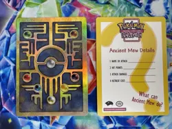 2000 Pokemon Movie Promo Ancient MEW Cosmic Holo Promo & Insert Question Card - Image 2