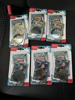 Pokemon Trading Card Game Pack with Coin Bundle/blister Packs/ 6 Pack - Image 1