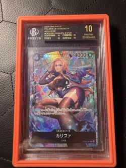 Khalifa Rare Alternate Art OP03 Japanese BGS 10 Black Label One Piece Card - Image 1