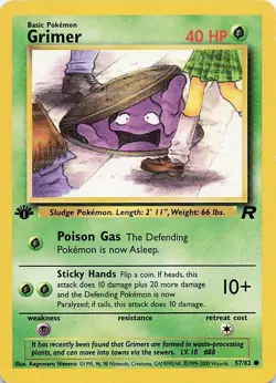 Grimer Banned Art Team Rocket Card - TWO CARD SET - Image 1