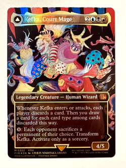 MTG: Final Fantasy, M/NM 0322, Borderless, Foil Kefka, Court Mage/ Ruler Of Ruin - Image 1