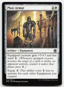 MTG Plate Armor U Adventures in the Forgotten Realms 32 LP - Image 1