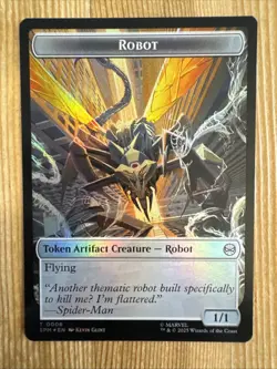 Food (0005) Robot Token (0006) Marvel's Spider-Man MTG FOIL - Image 2