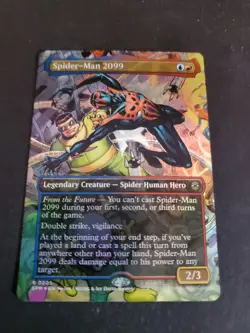 x1 Spider-Man 2099 (0205) - Foil - Borderless R MTG Marvel's Spider-Man M/NM, En - Image 1