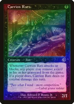MTG Torment --- CARRION RATS --- FOIL! Common! NM! Magic the Gathering! - Image 3