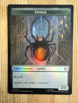 Food (0005) Spider Token (0003) Marvel's Spider-Man MTG FOIL - Image 1