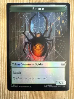 Treasure Token (0007) Spider Token (0003) Marvel's Spider-Man MTG FOIL - Image 1