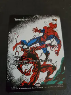 Terminate FULL ART NM/M MTG Spider-man Magic Card Marvel - Image 1
