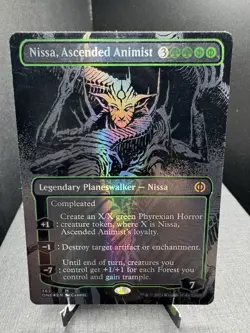 MTG Phyrexia All Will Be One Nissa Ascended Animist Oil Slick Raised Foil NM! - Image 1