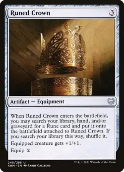 Runed Crown 4x FOIL KHM MTG Kaldheim Uncommon MINT artifact - Image 1