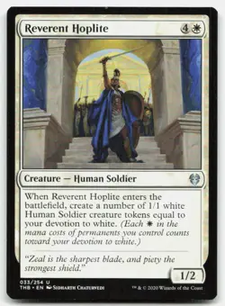 MTG Reverent Hoplite U Theros Beyond Death 33 LP - Image 1