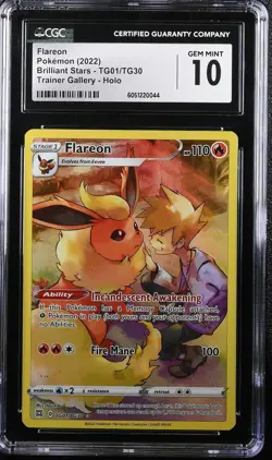 CGC 10 Pokemon TCG 2022 Brilliant Stars #TG01/TG30 Flareon - Image 1