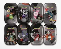 Pokemon Unova Black Bolt White Flare Mini Tin Set Of 8 Factory Sealed - 16 Packs - Image 1
