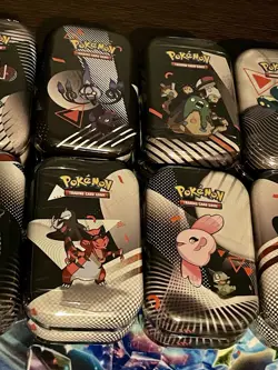 Pokemon Unova Black Bolt White Flare Mini Tin Set Of 8 Factory Sealed - 16 Packs - Image 4