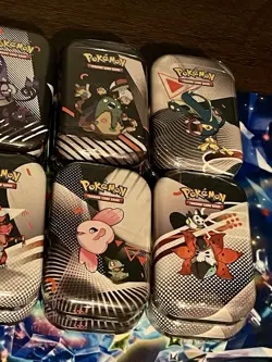 Pokemon Unova Black Bolt White Flare Mini Tin Set Of 8 Factory Sealed - 16 Packs - Image 5