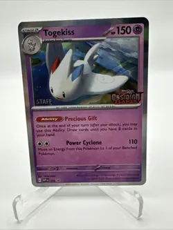 STAFF 038 Togekiss Obsidian Flames Prerelease Promo Scarlet & Violet Pokemon TCG - Image 1