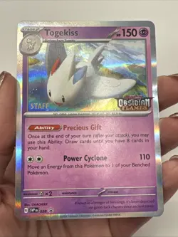 STAFF 038 Togekiss Obsidian Flames Prerelease Promo Scarlet & Violet Pokemon TCG - Image 3