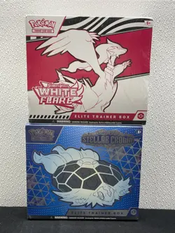 Pokemon TCG: Destined Rivals + Stellar Crown Elite Trainer Boxes Lot of 2 Sealed - Image 1