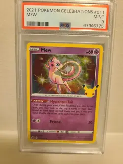 Pokemon TCG Mew Celebrations 011/025 Holo Holo Rare MINT PSA 9 - Image 1