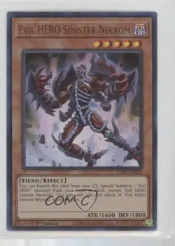 Evil HERO Sinister Necrom Ultra Rare 1st Ed. YuGiOh Legendary Duelists: Season 3 - Image 1