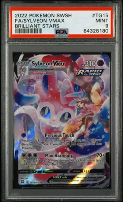 Sylveon VMAX TG15 - Pokemon Brilliant Stars Trainer Gallery PSA 9 - Image 1