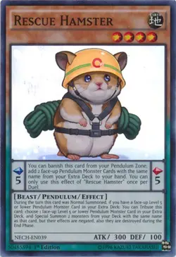 Yugioh! LP Rescue Hamster - NECH-ENS07 - Super Rare - Limited Edition Lightly Pl - Image 1