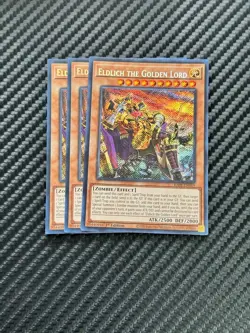Yugioh 3x Eldlich the Golden Lord Alternate Art RA01-EN019 Secret Rare 1st Ed NM - Image 2