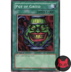 Yugioh Pot of Greed SD1-EN015 Common 1st Edition NM - Image 1