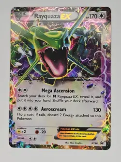 Pokemon Rayquaza EX 2015 Full Art Holo Black Star Promo Card XY69 - Image 1