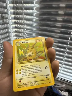 Pokemon Fossil Raichu HOLO NM 14/62 VINTAGE WOTC POKEMON CARD - Image 3